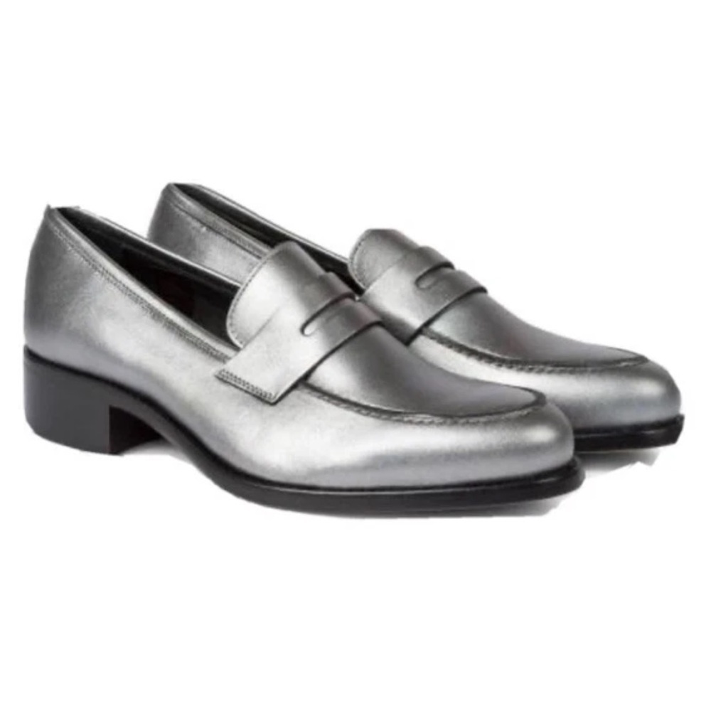 Paul‎ Smith Silver Slip-On Loafers